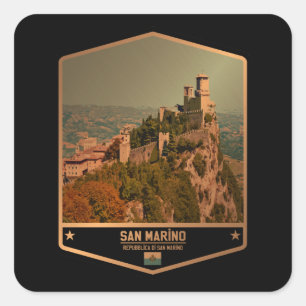 Sticker Carré Saint-Marin