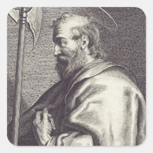 Sticker Carré Saint Matthieu l'Évangéliste - Reproduction d'Art