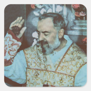 Sticker Carré Saint Padre Pio