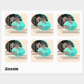 Sticker Carré Saint Patrick, abstraction (Feuille)