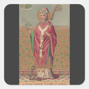 Sticker Carré Saint Patrick d'Irlande Art celtique sacré
