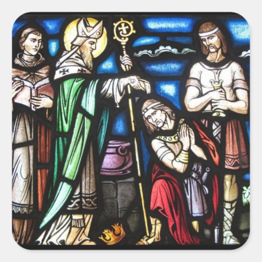 Sticker Carré Saint Patrick et ses partisans (Devant)