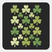 Sticker Carré Saint Patrick's Day Heart Lucky Clover Shamrock (Devant)