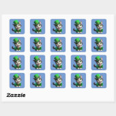 Sticker Carré Saint Patrick's Day Kitten (Feuille)