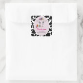 Sticker Carré Saint-Vache 1er anniversaire Merci (Sac)