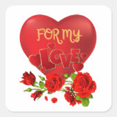 Sticker Carré Saint Valentin (Devant)