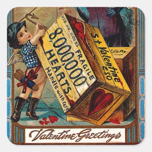 Sticker Carré Saint-Valentin (Devant)