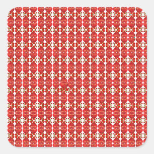 Sticker Carré Saint Valentin : 14 février, amour, affection, r