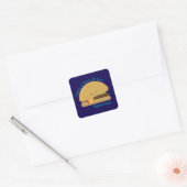 Sticker Carré Saint-Valentin Black Happy Cheeseburger (Enveloppe)