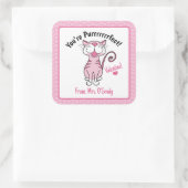 Sticker Carré Saint Valentin Chat Vous êtes un enseignant parfai (Sac)