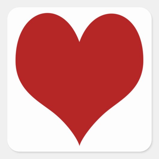 Sticker Carré Saint Valentin Coeur (Devant)