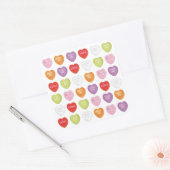 Sticker Carré Saint-Valentin Coeurs de conversation doux mignon (Enveloppe)