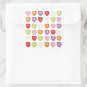 Sticker Carré Saint-Valentin Coeurs de conversation doux mignon (Sac)