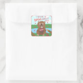 Sticker Carré Saint Valentin Cute Beaver Donner un jeu de barrag (Sac)