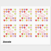 Sticker Carré Saint-Valentin Les coeurs de la conversation à par (Feuille)