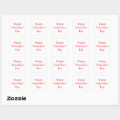 Sticker Carré Saint Valentin Rouge mignonne Colorful Romantique  (Feuille)