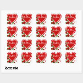 Sticker Carré Saint Valentin Soyez ma préférée Coeur (Feuille)
