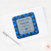 Sticker Carré Saint Valentin Special Blue Marketing Collatéral (Enveloppe)