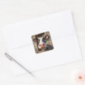 Sticker Carré Sainte vache Vous avez 40 ans (Enveloppe)