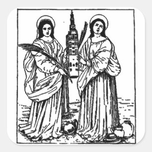Sticker Carré Saints Justa et Rufina patrons de Séville