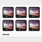 Sticker Carré Saisir Le Jour (Feuille)