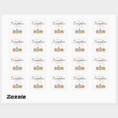 Sticker Carré Saison Citrouille Hello (Feuille)
