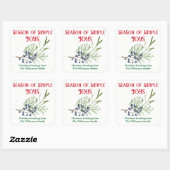 Sticker Carré Saison de Joies Simples Bleu Juniper Noël (Feuille)