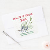 Sticker Carré Saison de Joies Simples Bleu Juniper Noël (Enveloppe)