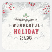 Sticker Carré Saison des vacances (Devant)