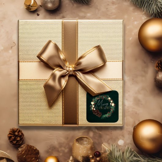 Sticker Carré saisonnier Joyeux et brillant