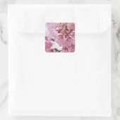 Sticker Carré Sakura Cherry Blossoms rose pâle (Sac)