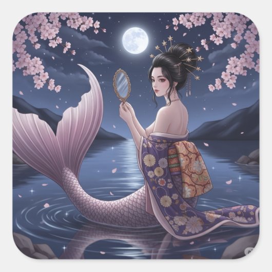 Sticker Carré Sakura Gaze (Devant)