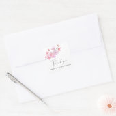 Sticker Carré Sakura - Merci Mariage (Enveloppe)