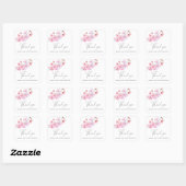 Sticker Carré Sakura - Remerciements pour le mariage (Feuille)