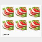 Sticker Carré Salade de Caprese. Tranches de tomate et de (Feuille)