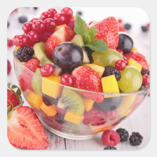 Sticker Carré Salade de fruits frais