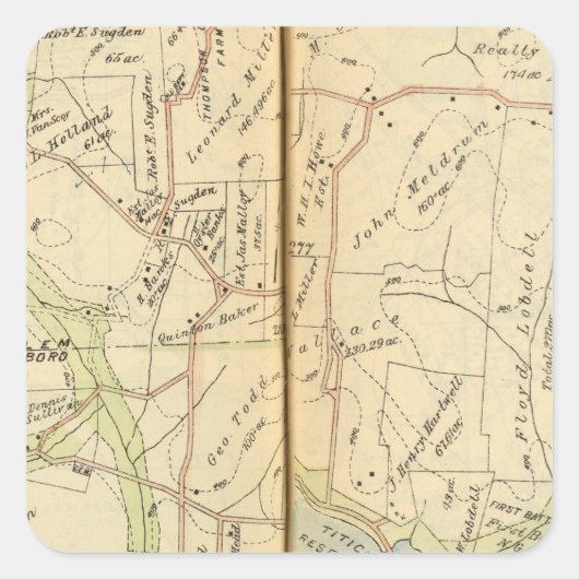 Sticker Carré Salem, New York (Devant)