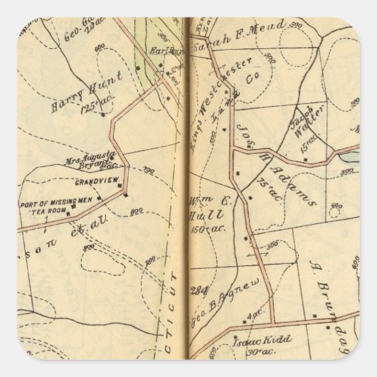 Sticker Carré Salem, New York (Devant)