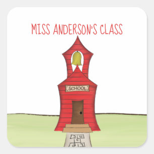 Sticker Carré Salle de classe minimaliste Vintage moderne