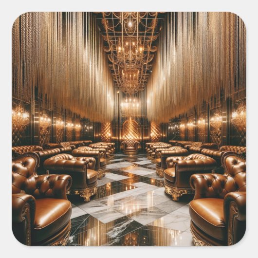 Sticker Carré Salon d'or (Devant)