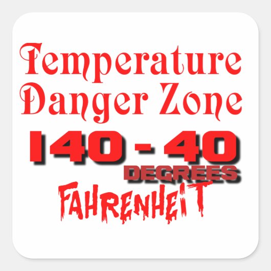 Sticker Carré Salubrité des aliments (rappel) (Devant)