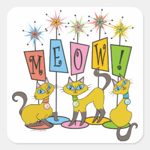 Sticker Carré Salut !