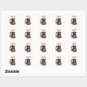 Sticker Carré Salut (Feuille)