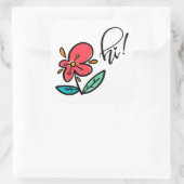 Sticker Carré Salut (Sac)