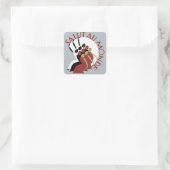 Sticker Carré Salut Au Monde (Sac)