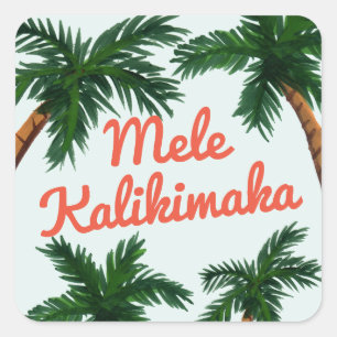 Sticker Carré Salutation à l'île