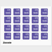 Sticker Carré Salutation Typographique Violet Chaud (Feuille)