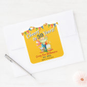 Sticker Carré Salutations à 50 ans à la perfection - Fiesta (Enveloppe)