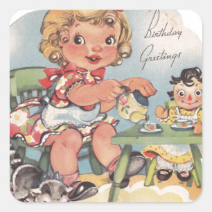 Sticker Carré Salutations d'anniversaire 1948