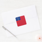 Sticker Carré Samoa - Drapeau samoan (Enveloppe)